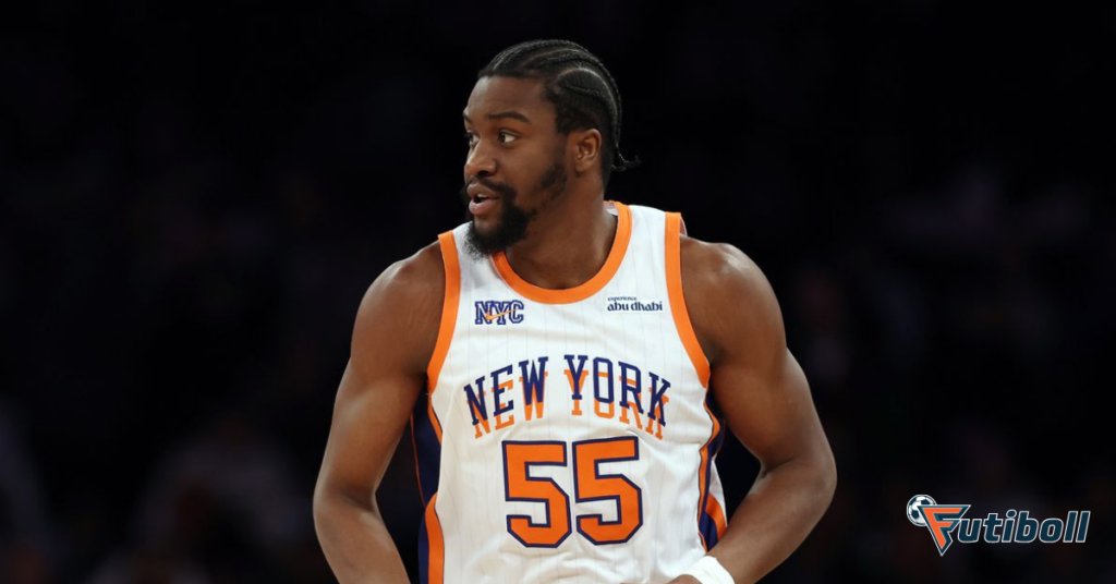 Ariel Hukporti em ação pelo New York Knicks